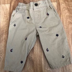 Gymboree embroidered khaki pants